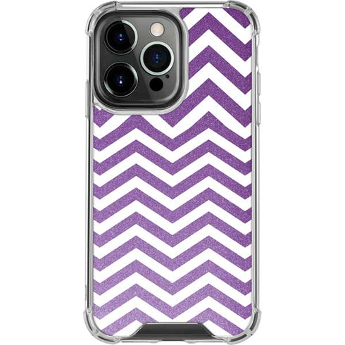 Purple Chevron iPhone 16 Pro Clear Case